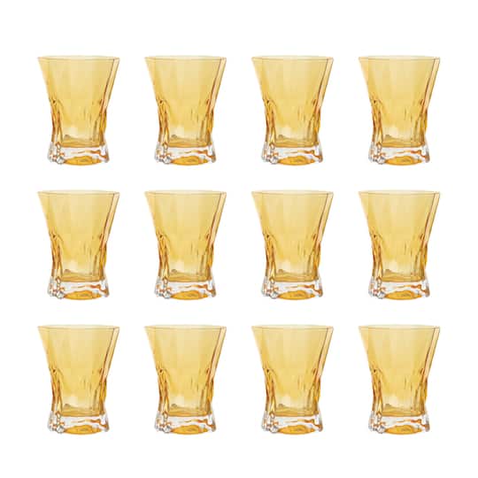 Hello Honey® 10oz. Amber Faceted Drinking Glasses, 12ct.